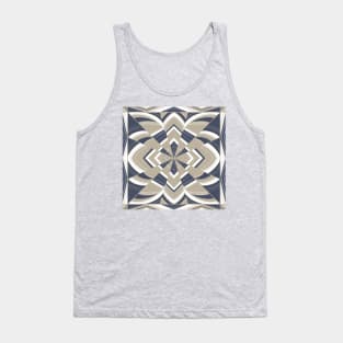 Hall of mirrors - navy & beige Tank Top